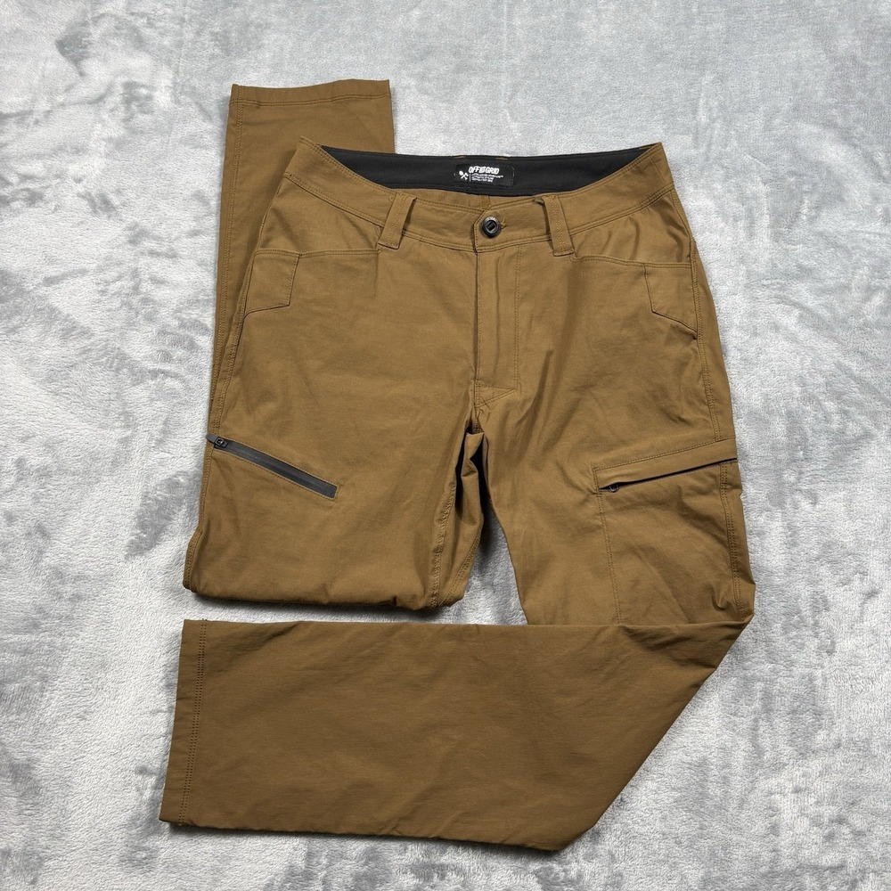 Off The Grid Trailblazer Pants Mens 30x29 Taper Fit Brown Cargo Gorpcore